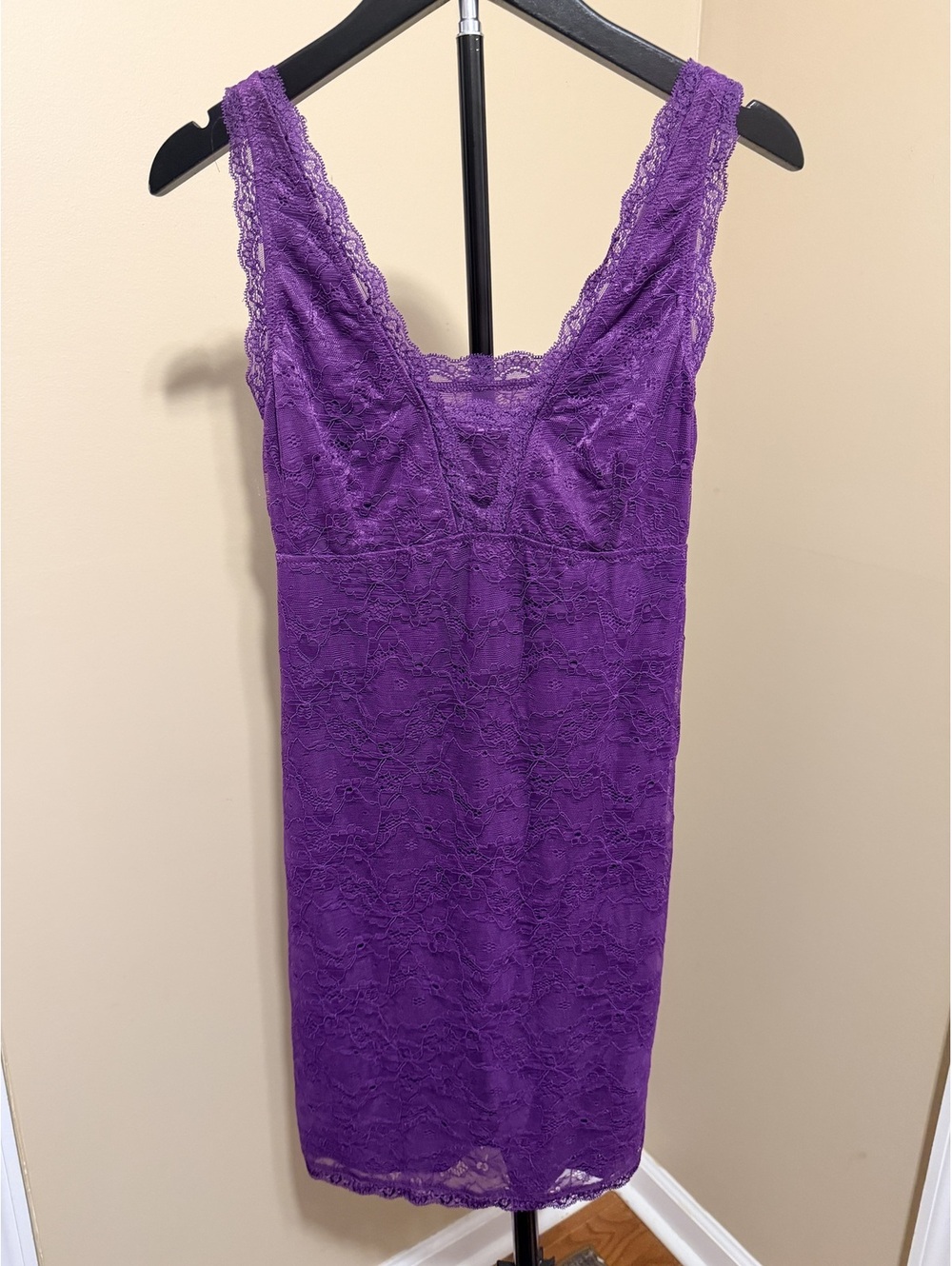 Soma Purple Lace Double Lined Chemise Nightgown Women S
